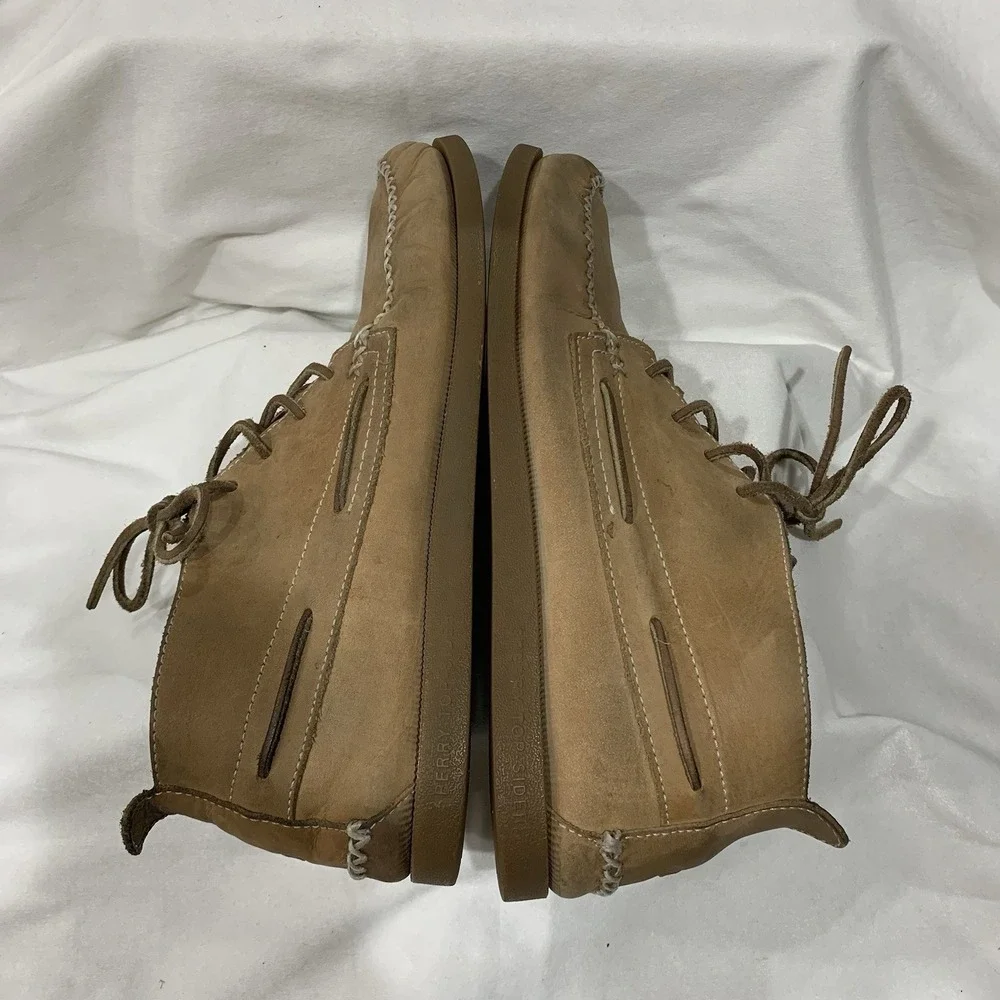 Sperry Top-Sider Tan Leather Moc Toe Chukka Ankle Boots Men's 11 M‎ Boat Shoes